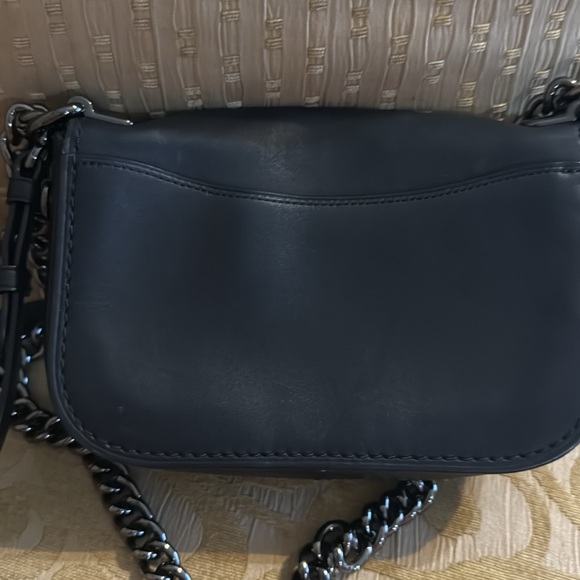 Coach Black Leather Swagger Flap Crossbody Bag - Picture 3 of 16